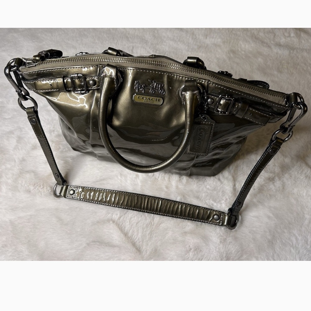 Coach Shiny Olive Satchel
